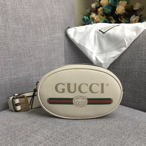 Gucci GG Calfskin Leather belt bag 476434 blanco