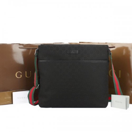 Gucci GG lona bolsa de mensajero mediano 189751 negro