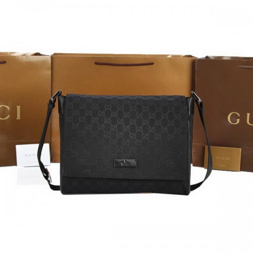 Gucci GG lona pequeña bolsa de mensajero 146236 negro