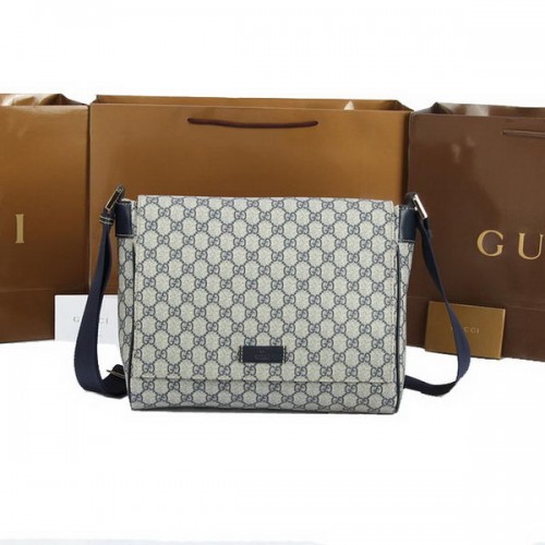 Gucci GG lona pequeña bolsa de mensajero 146236 azul