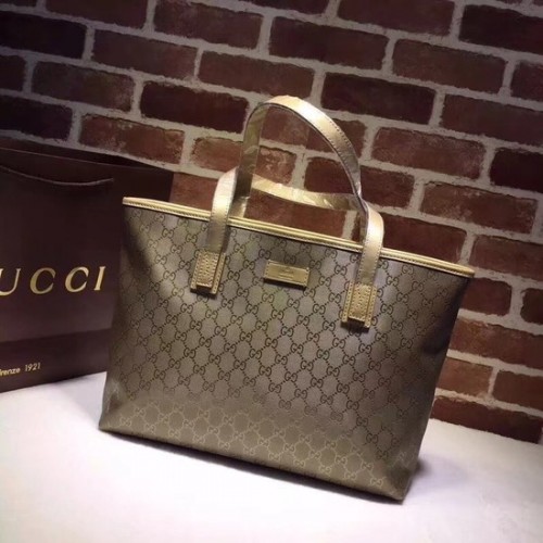 Gucci GG Imprime Tote Bag 211137 champán Oro