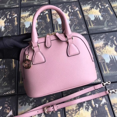 Bolso tote de cuero GG de Gucci 449661 rosa