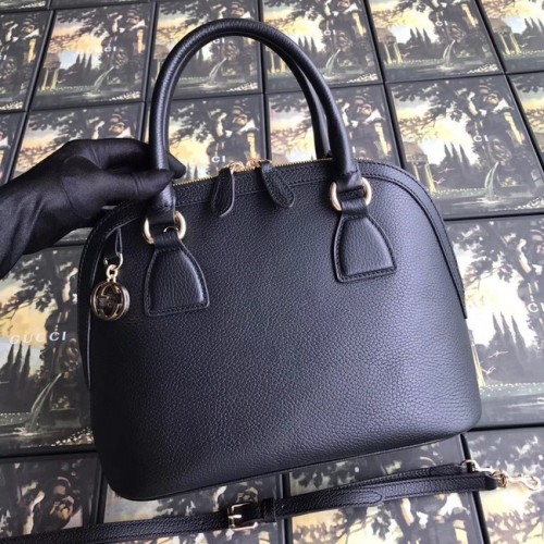 Bolso tote de cuero GG de Gucci 449662 negro