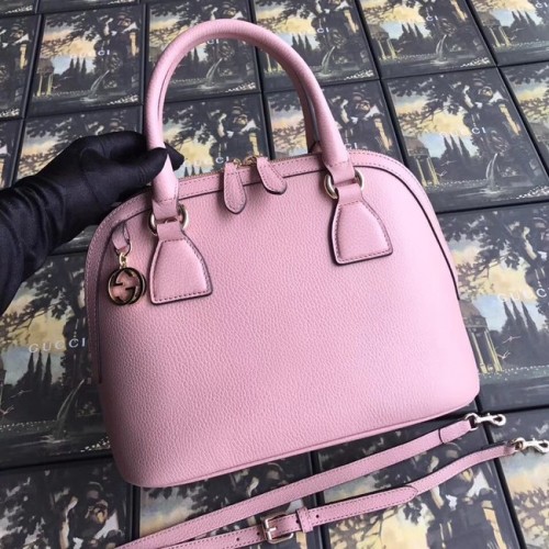 Bolso tote de cuero GG de Gucci 449662 rosa
