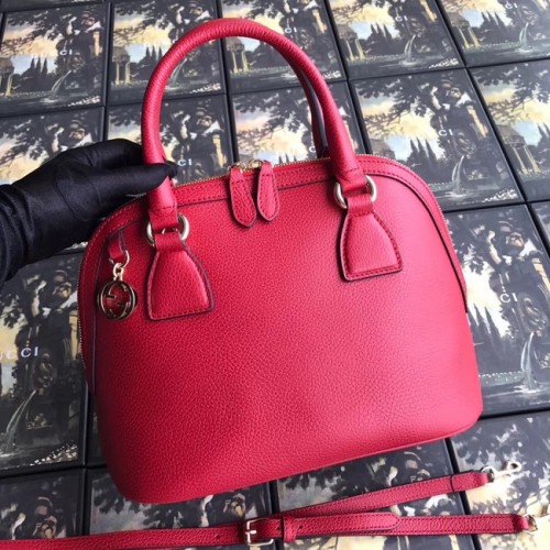 Bolso tote de cuero GG de Gucci 449662 rojo