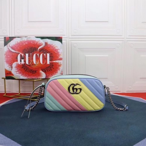 Gucci GG Marmont Matelasse Bolso de Hombro 447632 Multicolor