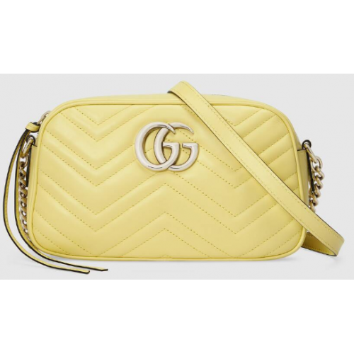 Gucci GG Marmont Matelasse Bolsa de hombro 447632 amarillo