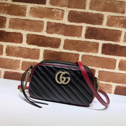 Gucci GG Marmont Matelasse Bolso De Hombro A447632 Negro