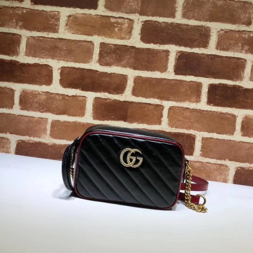 Gucci GG Marmont Matelasse mini Bolso 448065 negro