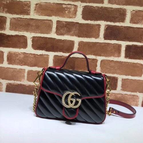 Gucci GG Marmont Mini Top Handle Bag 583571 Negro