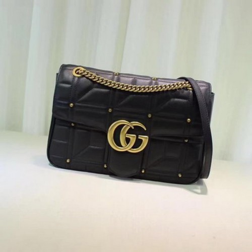 Gucci GG Marmont Mmatelasse Bolsa de hombro 443496 Negro Gucci GG Marmont Mmatelasse Bolsa de hombro 443496 Negro