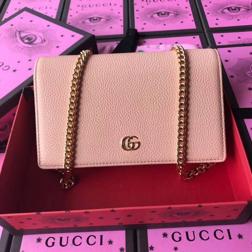 Gucci GG Marmont Original Bolso de hombro de piel de becerro 497985 Desnudo