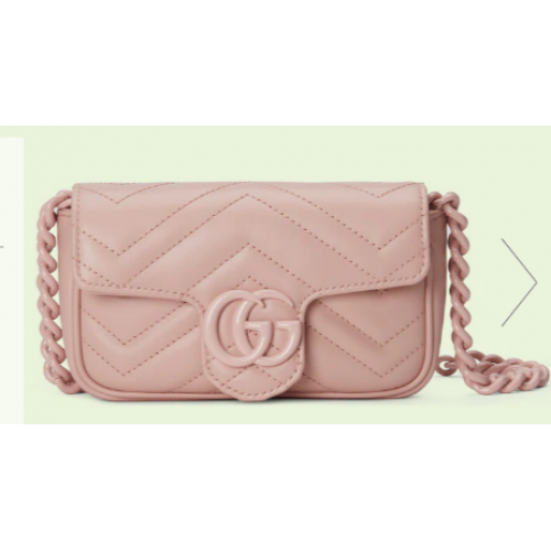 Gucci GG Marmont riñonera 699757 Rosa claro