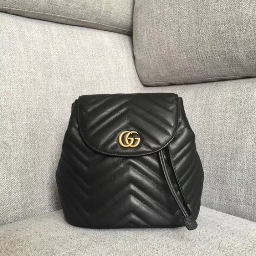 Gucci GG Marmont mochila matelasse 528129 Negro