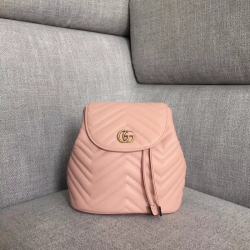 Mochila Gucci GG Marmont matelasse 528129 Rosa