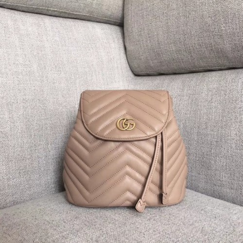 Gucci GG Marmont matelasse mochila 528129 albaricoque