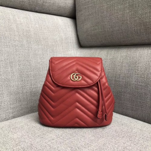 Gucci GG Marmont matelasse mochila 528129 rojo