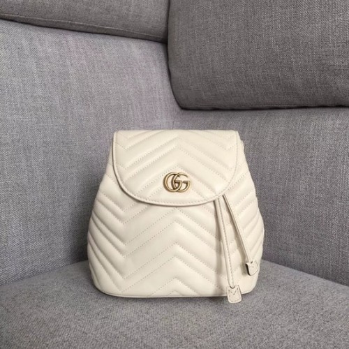 Gucci GG Marmont matelasse mochila 528129 blanco