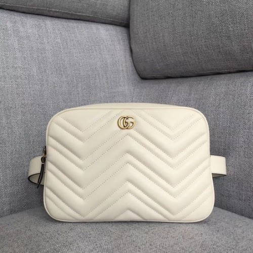 Gucci GG Marmont matelasse riñonera 523380 blanco