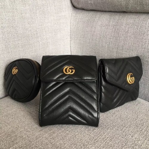 Gucci GG Marmont matelasse riñonera 524597 negro