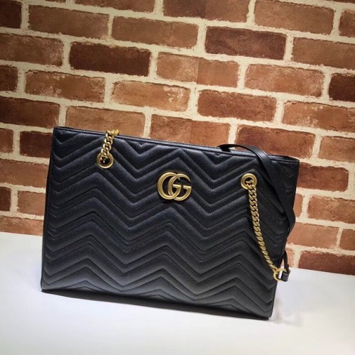 Gucci GG Marmont matelasse bolso mediano 524578 negro