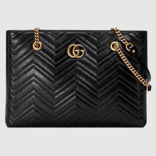 Gucci GG Marmont matelasse bolso mediano 524578 negro
