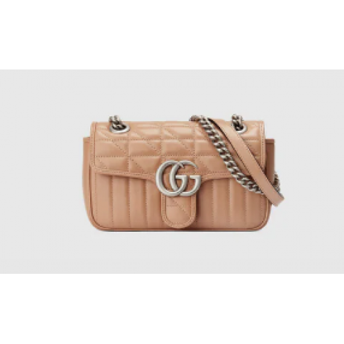 Gucci GG Marmont matelasse mini bolso 446744 Beige