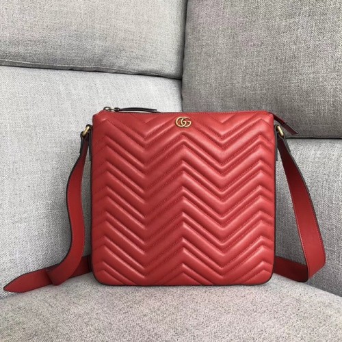 Gucci GG Marmont bolsa de mensajero 523369 rojo