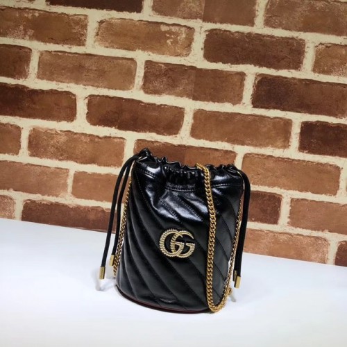 Gucci GG Marmont mini bolso bombonera A575163 negro