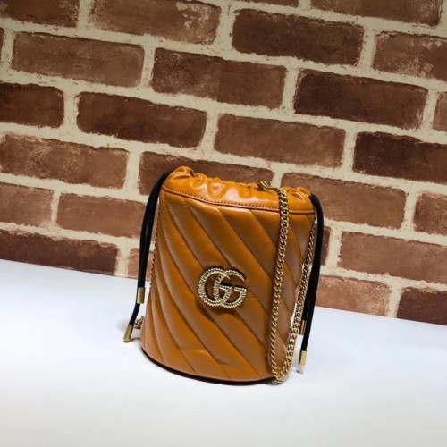 Gucci GG Marmont mini bolso bombonera A575163 marrón