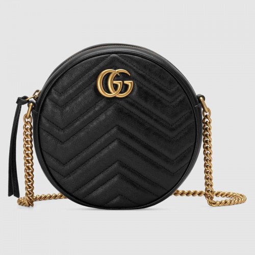 Gucci GG Marmont mini bandolera redonda 550154 negro