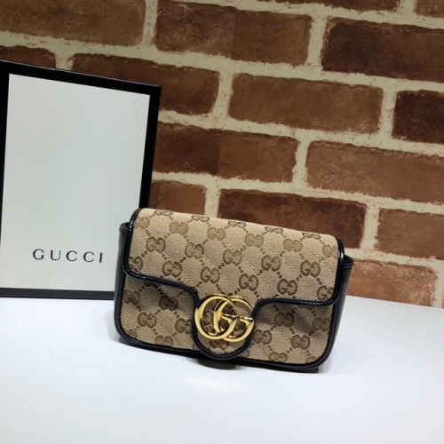 Gucci GG Marmont mini bolso de hombro 574969 negro