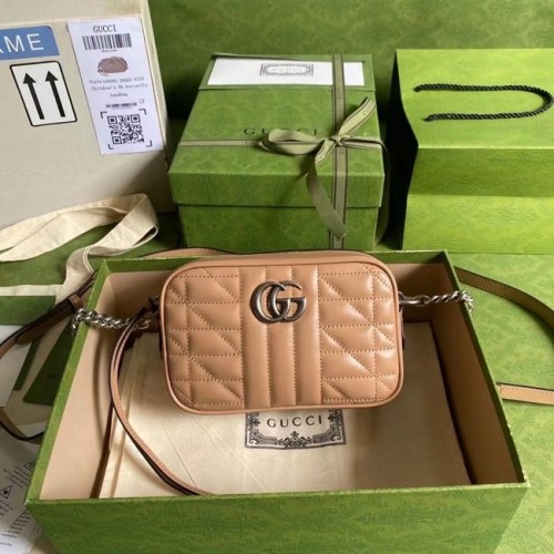 Gucci GG Marmont mini bolso de hombro 634936 Rosa beige