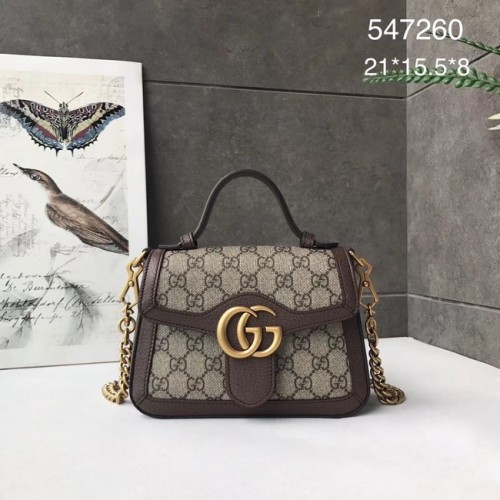 Gucci GG Marmont mini bolso de mano 547260 marrón