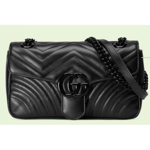 Gucci GG Marmont bolso de hombro pequeño 443497 negro