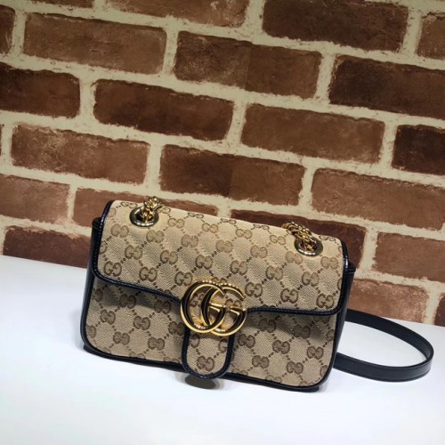 Gucci GG Marmont bolso de hombro pequeño 446744 negro