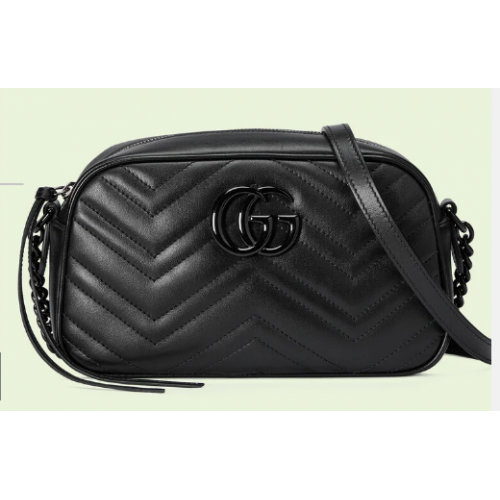 Gucci GG Marmont bolso de hombro pequeño 447632 negro