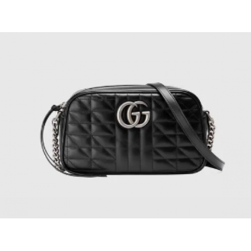 Gucci GG Marmont bolso de hombro pequeño 447632 negro