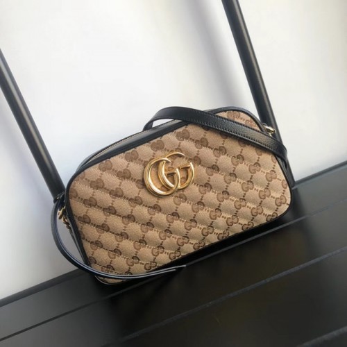 Gucci GG Marmont bolso de hombro pequeño 447632 negro