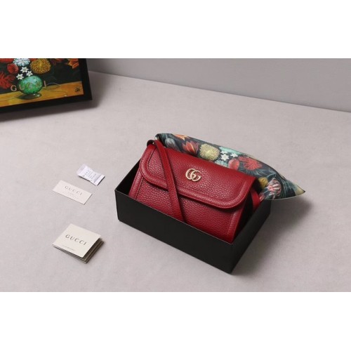 Gucci GG Marmont bolso de hombro pequeño 497984 rojo