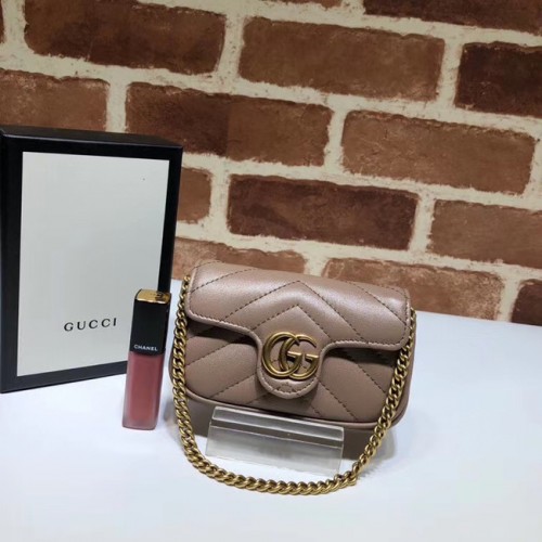 Gucci GG Marmont super Bolso de mano 575161 Desnudo