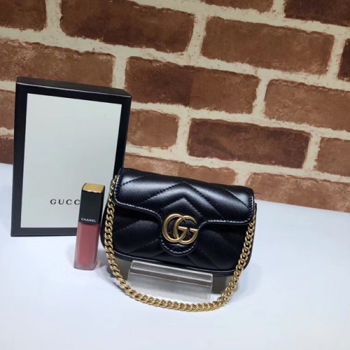 Gucci GG Marmont super Bolso de embrague 575161 negro
