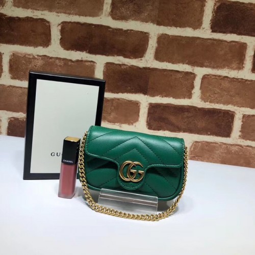 Gucci GG Marmont super Bolsa de embrague 575161 verde