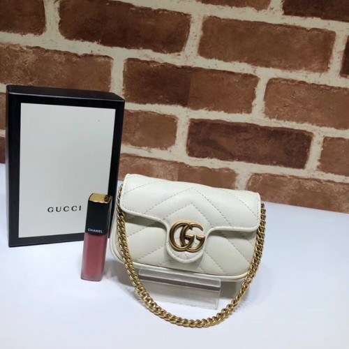 Gucci GG Marmont super Bolso de embrague 575161 blanco