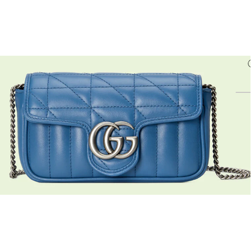 Gucci GG Marmont súper mini bolso 476433 azul