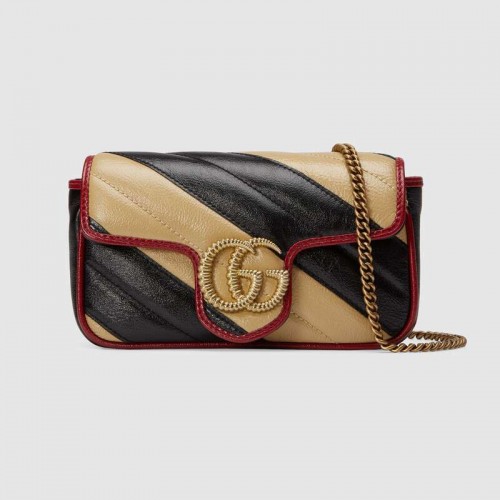 Gucci GG Marmont super mini bolso 574969 Coñac