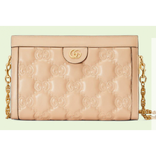 Gucci GG Matelasse bolso de hombro de cuero 702200 Beige