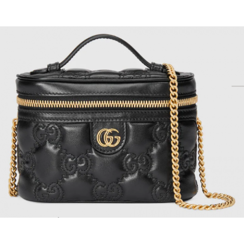 Gucci GG Matelasse bolso mini con asa superior 723770 negro