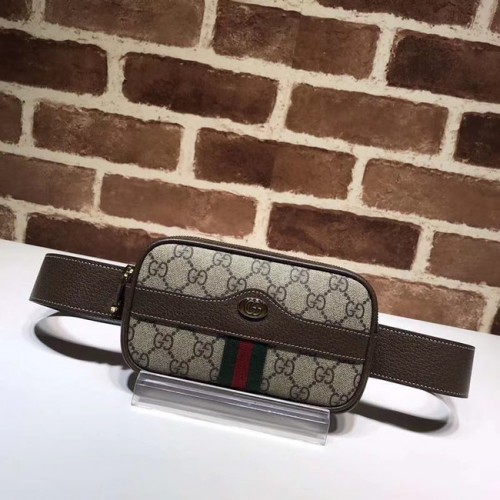 Gucci GG Original GG Riñonera de cuero 519308 marrón