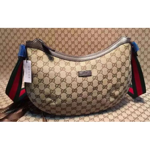 Gucci GG Plus Bolsa de mensajero mediana 181092 Marrón